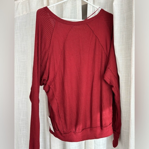 NWT | Free People Ribbed/Waffle Long Sleeve - Picture 2 of 4